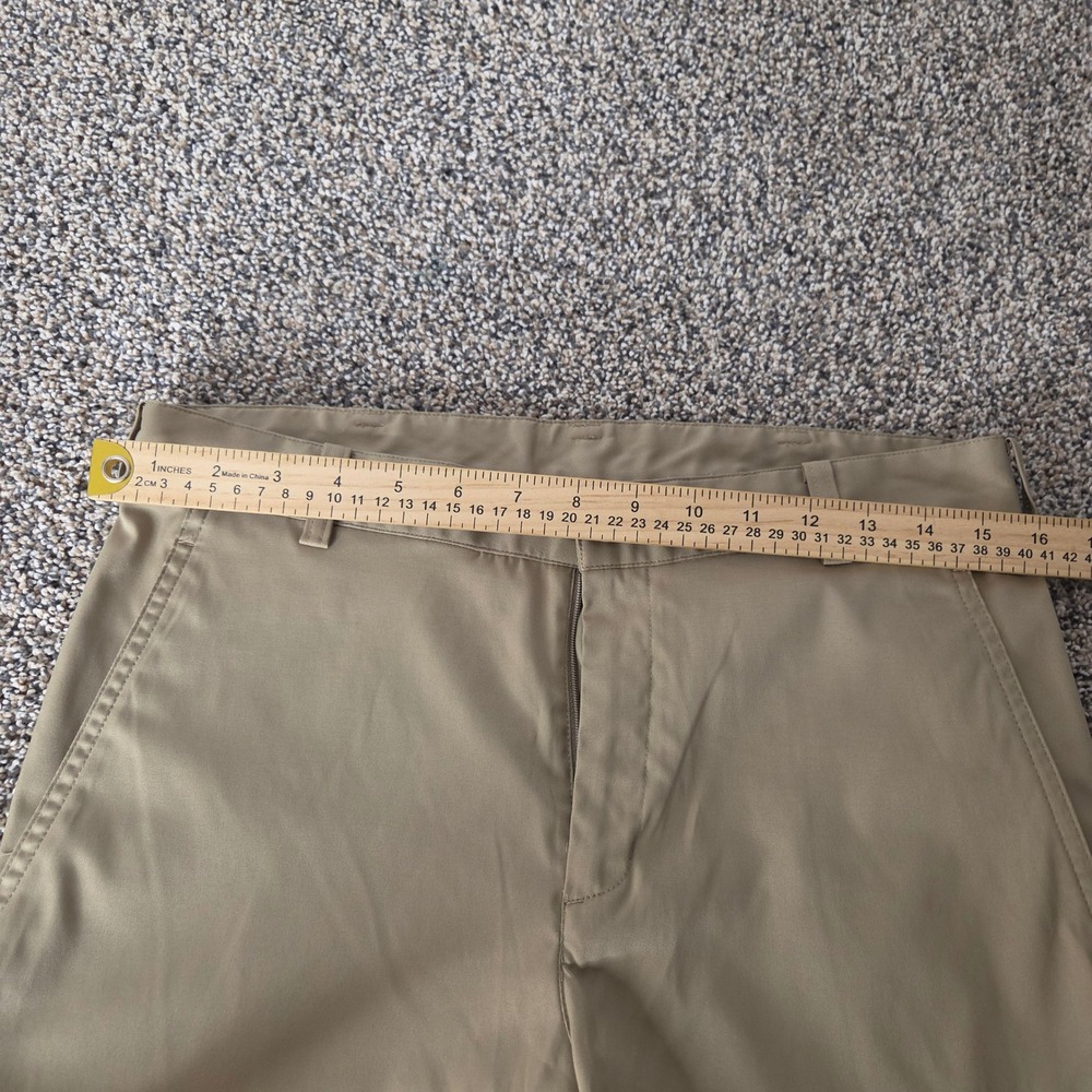 Nike Golf Dri-FIT Mens Khaki Flat Front Chino Pants Trousers 34x32 Tan - Picture 5 of 7